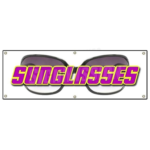 Signmission SUNGLASSES BANNER SIGN sunglass store sale signs sun glasses name brand B-72 Sunglasses - main